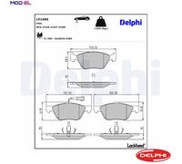 BRAKE PAD SET DISC BRAKE LP1686 FOR ALFA ROMEO 937A1/932A2.000AR32310 2.0L 4cyl