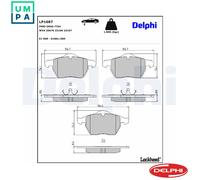 DELPHI LP1687 Brake pad set