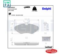 DELPHI LP1695LC Brake pad set