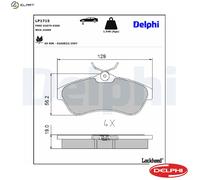 BRAKE PAD SET DISC BRAKE LP1715 FOR CITROEN C3/Pluriel C2/ENTERPRISE8HZ 1.4L