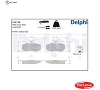 Disc Brake Brake Pad Set Delphi LP1716 Fits Citroen C2 C2 Enterprise C3