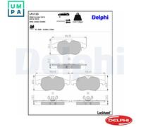 DELPHI LP1723 Brake Pad Set Front Fits Cadillac BLS Fiat Opel Saab 9-3 Vauxhall
