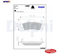 DELPHI LP1725 Brake pad set