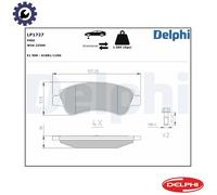 Brake pads Low-Metallic LP1727 DELPHI for CITROËN PEUGEOT DS OPEL