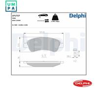 Brake pads Low-Metallic LP1727 DELPHI for CITROËN PEUGEOT DS OPEL