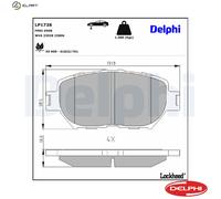 DELPHI LP1738 Brake pad set