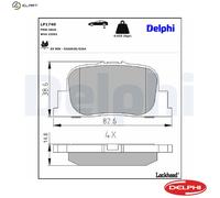 BRAKE PAD SET DISC BRAKE LP1740 FOR TOYOTA LIFAN FENGXING GLEAGLE 1.6L 4cyl 1.6L