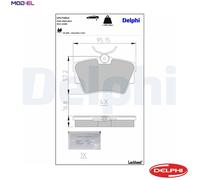 DELPHI LP1745LC Brake pad set