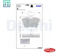 DELPHI LP1745LC Brake pad set