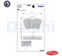 DELPHI LP1745LC Brake pad set