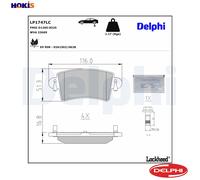 BRAKE PAD SET DISC BRAKE LP1747LC FOR RENAULT MASTER/PRO/Van/II/Bus NISSAN