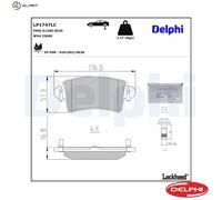 Fits DELPHI LP1747LC Brake Pad Set, disc brake LP1747LC Brake pads se ⭐UK Stock⭐
