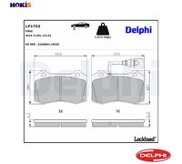 DELPHI LP1753 Brake pad set