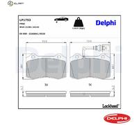 DELPHI LP1753 Brake pad set
