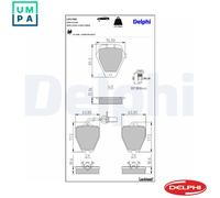 Brake pads Low-Metallic LP1760 DELPHI for AUDI A6 C5 A6 C5 Avant