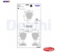 Brake pads Low-Metallic LP1760 DELPHI for AUDI A6 C5 A6 C5 Avant