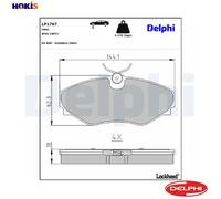 DELPHI LP1767 Brake pad set