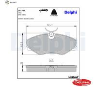 DELPHI LP1767 Brake pad set