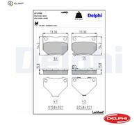 DELPHI LP1780 Brake pad set