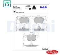 BRAKE PAD SET DISC BRAKE LP1783 FOR VAUXHALL VECTRA/Mk/II SIGNUM SAAB 9-3 1.8L