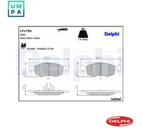 Front Disc Brake Brake Pad Set Delphi LP1796 Fits Fiat Doblo Braking System