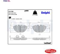Delphi Brake Pads Front W/ Anti-Squeak Plate Fits BMW 5 Series 6 Series 7 Series