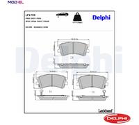 Front Disc Brake Brake Pad Set Delphi LP1799 Fits Mazda Rover 6 75