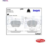 Fits DELPHI LOCKHEED HAMULCE LP1801 HAM PADS. FRONT 2.5 TDI,2.8 VR6 L ⭐UK Stock⭐