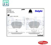 Fits DELPHI LOCKHEED HAMULCE LP1801 HAM PADS. FRONT 2.5 TDI,2.8 VR6 L ⭐UK Stock⭐