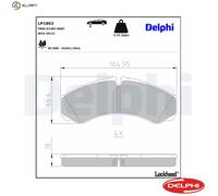 Front Disc Brake Brake Pad Set Delphi LP1802 Fits Iveco Daily Braking System