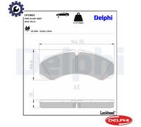 Front Disc Brake Brake Pad Set Delphi LP1802 Fits Iveco Daily Braking System