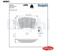 BRAKE PAD SET DISC BRAKE LP1824 FOR VW GOLF/VI/Convertible PASSAT/Wagon 1.8L