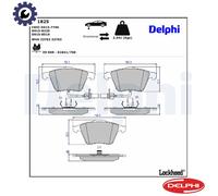 Genuine Delphi Front Disc Brake Pads Set - LP1825