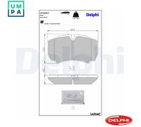 DELPHI LP1826LC Brake pad set