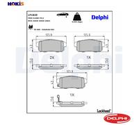 Genuine Delphi Rear Brake Pads - LP1829