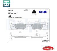 DELPHI LP1830 Brake pad set