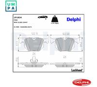 BRAKE PAD SET DISC BRAKE LP1834 FOR BMW 7/E65/E66 X5/SAV/E53 M57D30 M54B30 3.0L