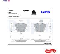 BRAKE PAD SET DISC BRAKE LP1834 FOR BMW 7/E65/E66 X5/SAV/E53 M57D30 M54B30 3.0L