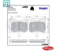DELPHI LP1839 Brake pad set