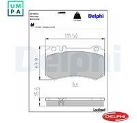 BRAKE PAD SET DISC BRAKE LP1842 FOR MERCEDES-BENZ LASS CLK/Convertible SL