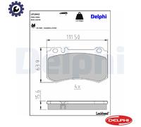 BRAKE PAD SET DISC BRAKE LP1842 FOR MERCEDES-BENZ LASS CLK/Convertible SL