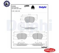 Disc Brake Brake Pad Set Delphi LP1844 Fits Toyota Avensis Avensis Verso