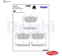 BRAKE PAD SET DISC BRAKE LP1850 FOR KIA D4CB 2.5L G4JS 2.4L 4cyl SORENTO I 3.5L