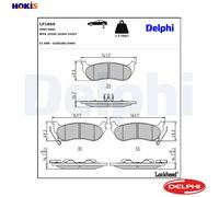 BRAKE PAD SET DISC BRAKE LP1859 FOR JEEP WRANGLER/TJ/II/Mk CHEROKEE/LIBERTY 2.5L