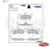BRAKE PAD SET DISC BRAKE LP1859 FOR JEEP WRANGLER/TJ/II/Mk CHEROKEE/LIBERTY 2.5L
