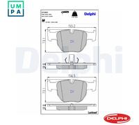 Disc Brake Brake Pad Set Delphi LP1863 Fits Land Rover Discovery Range Rover