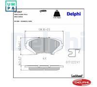 Delphi LP1867 Brake Pads Set Front With Anti-Squeak Plate Fits Mazda RX-8
