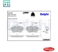 BRAKE PAD SET DISC BRAKE LP1891 FOR PEUGEOT CITROEN C5/III/Break C6 AX 2.2L 4cyl