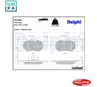 2x ✅Fits DELPHI LP1900 Brake Pad Set, disc brake LP1900 Brake pads s ⭐UK Seller⭐