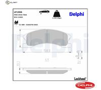 Delphi Brake Pads Set Front With Anti-Squeak Plate Fits Jeep Grand Cherokee